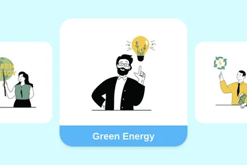 Energia verde Pacote de Ilustrações