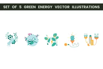 Energia verde Pacote de Ilustrações