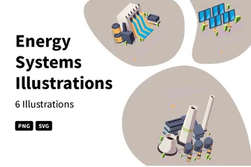 Energiesysteme Illustrationspack