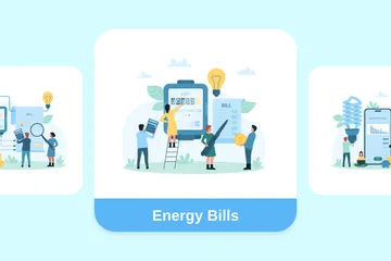 Energy Bills Illustration Pack