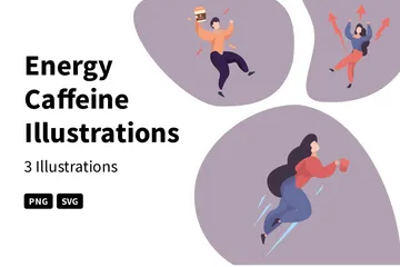 Energy Caffeine Illustration Pack
