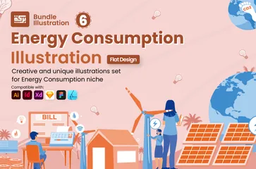 Energy Consumption 2 Illustration Pack