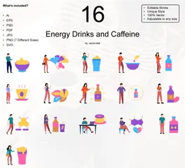 Energy Drinks Illustration Pack