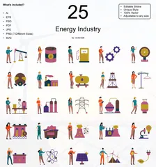 Energy Industry Illustration Pack