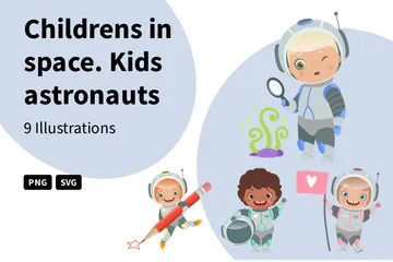 Astronautes pour enfants Illustration Pack