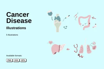 Enfermedad del cáncer Paquete de Ilustraciones