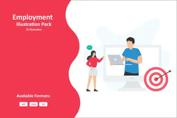 Contrat d'employé Pack d'Illustrations