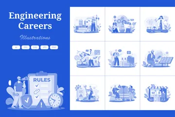 Engineering Careers Illustration Pack