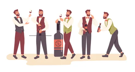 Fabricantes de vino Paquete de Ilustraciones