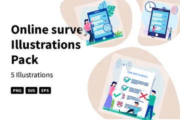 Sondage en ligne Pack d'Illustrations