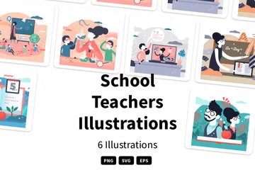 Professeurs d'école Pack d'Illustrations