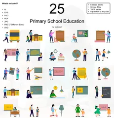 Enseignement primaire Pack d'Illustrations