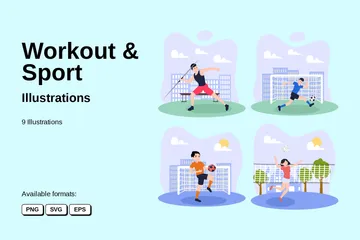 Entraînement et sport Pack d'Illustrations