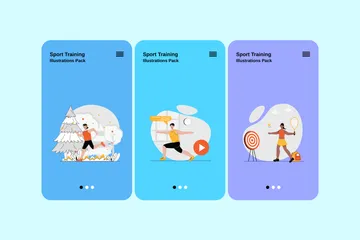 Entraînement sportif Pack d'Illustrations