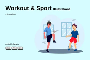 Entrenamiento y deporte Paquete de Ilustraciones