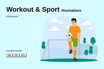 Entrenamiento y deporte Paquete de Ilustraciones