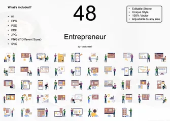 Entrepreneur Illustration Pack