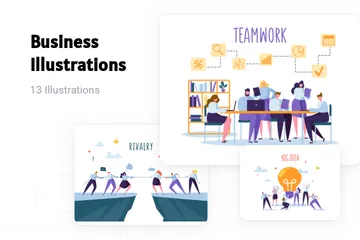 Entreprise Pack d'Illustrations