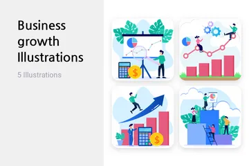 Croissance des entreprises Pack d'Illustrations