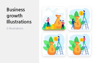 Croissance des entreprises Pack d'Illustrations