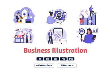 Croissance des entreprises Pack d'Illustrations