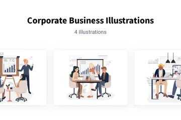 Affaire d'entreprise Pack d'Illustrations