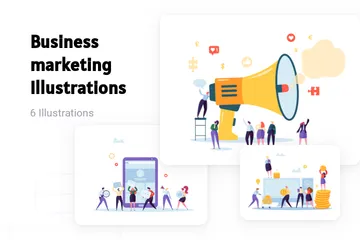 Marketing d'entreprise Pack d'Illustrations