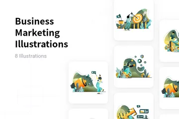 Marketing d'entreprise Pack d'Illustrations