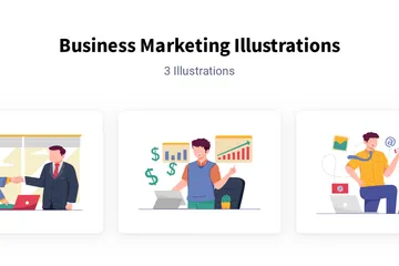 Marketing d'entreprise Pack d'Illustrations