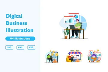 Entreprise numérique Pack d'Illustrations