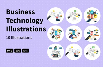 Technologie d'entreprise Pack d'Illustrations