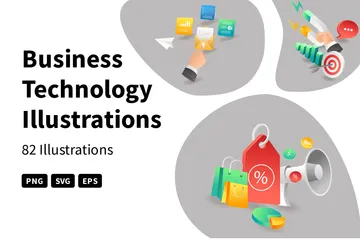 Technologie d'entreprise Illustration Pack