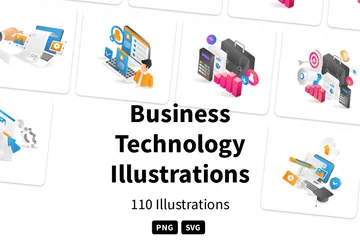 Technologie d'entreprise Illustration Pack