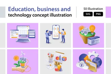 Technologie d'entreprise Pack d'Illustrations