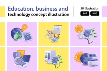 Technologie d'entreprise Pack d'Illustrations