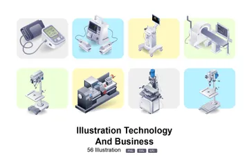 Technologie d'entreprise Pack d'Illustrations