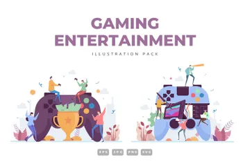 Entretenimiento de juegos Paquete de Ilustraciones