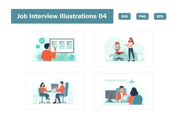 Entrevista de trabajo Paquete de Ilustraciones