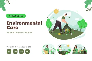 Environment Care Campaign Illustration Pack