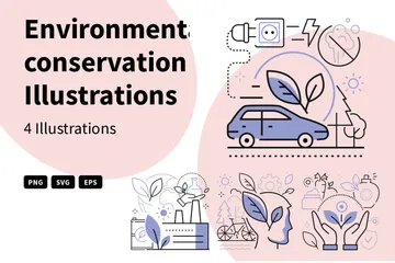 Environmental Conservation Illustration Pack