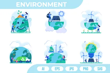 Environmental Conservation Illustration Pack