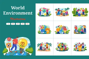 Environnement mondial Pack d'Illustrations