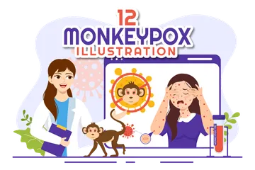 Épidémie de variole du singe Pack d'Illustrations