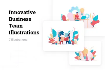 Équipe commerciale innovante Pack d'Illustrations