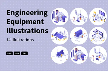 Equipos de ingeniería Paquete de Ilustraciones