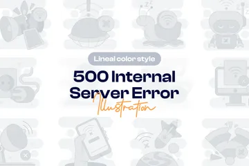 Error 500 Internal Server Illustration Pack