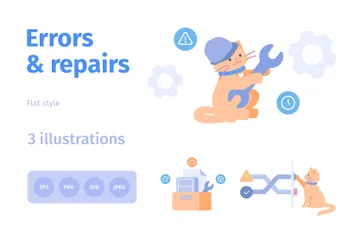 Errors And Repairs Illustration Pack