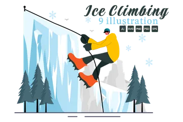 Escalada en hielo Paquete de Ilustraciones