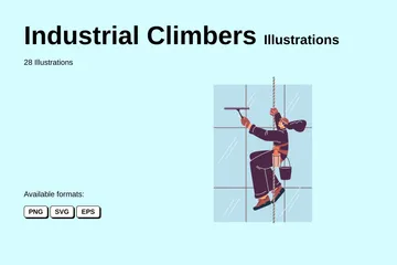 Escaladores Industriais Pacote de Ilustrações