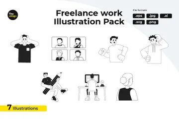 Escolha de carreira de freelancers Pacote de Ilustrações